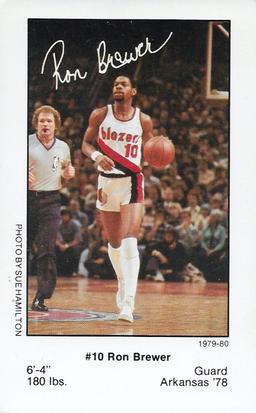 1979-80 Portland Trail Blazers Police #NNO Ron Brewer Front