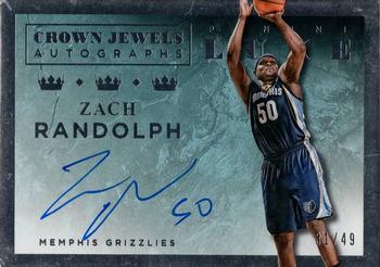 2015-16 Panini Luxe - Crown Jewels Autographs #CJ-ZRD Zach Randolph Front