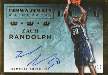 2015-16 Panini Luxe - Crown Jewels Autographs Gold #CJ-ZRD Zach Randolph Front