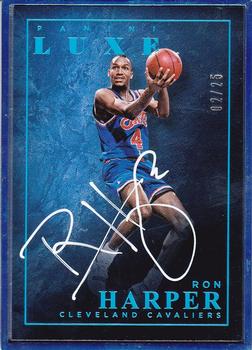 2015-16 Panini Luxe - Luxe Autographs Sapphire #LX-RHP Ron Harper Front
