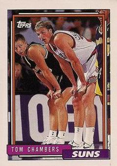 1992-93 Topps Circle K Phoenix Suns Stickers #NNO Tom Chambers Front