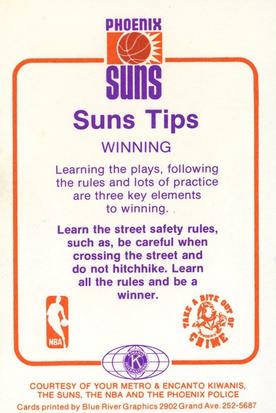 1984-85 Kiwanis Phoenix Suns Police #NNO Al Bianchi Back