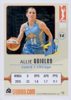2016 Rittenhouse WNBA #11 Allie Quigley Back