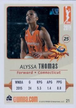 2016 Rittenhouse WNBA #21 Alyssa Thomas Back