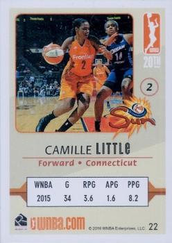 2016 Rittenhouse WNBA #22 Camille Little Back