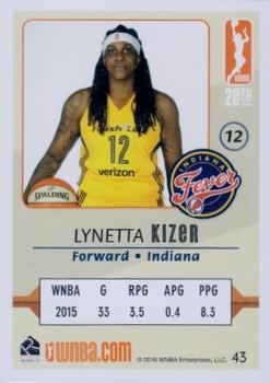 2016 Rittenhouse WNBA #43 Lynetta Kizer Back