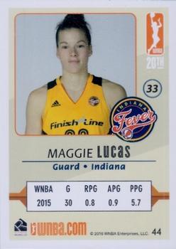 2016 Rittenhouse WNBA #44 Maggie Lucas Back