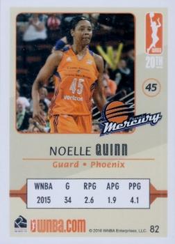 2016 Rittenhouse WNBA #82 Noelle Quinn Back