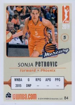 2016 Rittenhouse WNBA #84 Sonja Petrovic Back