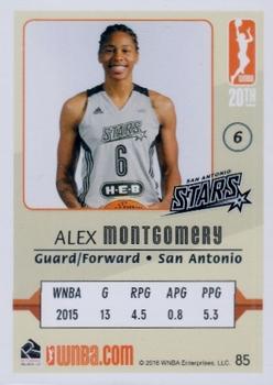 2016 Rittenhouse WNBA #85 Alex Montgomery Back