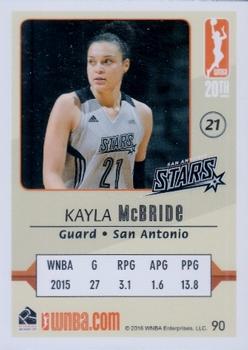 2016 Rittenhouse WNBA #90 Kayla McBride Back