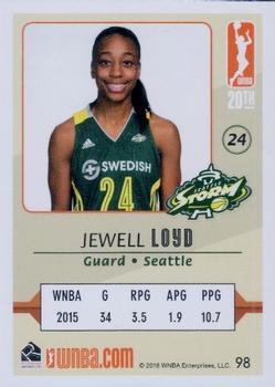 2016 Rittenhouse WNBA #98 Jewell Loyd Back