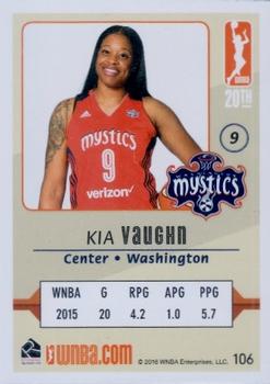 2016 Rittenhouse WNBA #106 Kia Vaughn Back