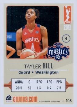 2016 Rittenhouse WNBA #108 Tayler Hill Back