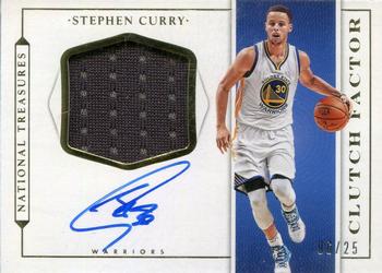 2015-16 Panini National Treasures - Clutch Factor Jersey Autographs #CF-SCR Stephen Curry Front