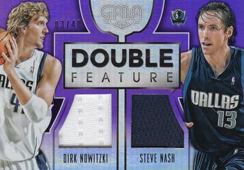 2015-16 Panini Gala - Double Feature Memorabilia Purple #2 Dirk Nowitzki / Steve Nash Front