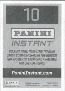 2016-17 Panini Stickers #10 Isaiah Thomas Back