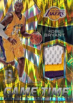 2015-16 Panini Spectra - Game Time Materials Gold Prizms #39 Kobe Bryant Front