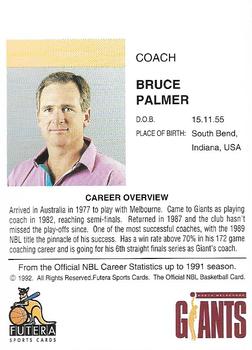 1992 Futera NBL #NNO Bruce Palmer Back