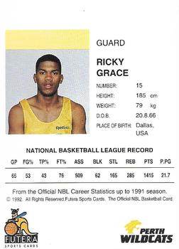 1992 Futera NBL #NNO Ricky Grace Back
