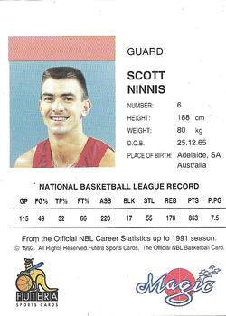 1992 Futera NBL #NNO Scott Ninnis Back