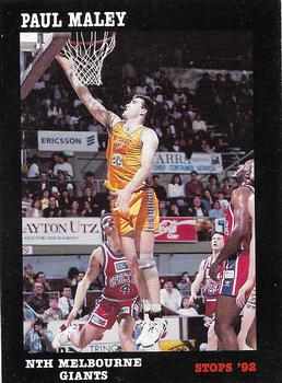 1992 Stops NBL #48 Paul Maley Front