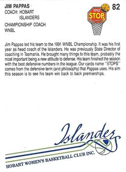 1992 Stops NBL #82 Jim Pappas Back