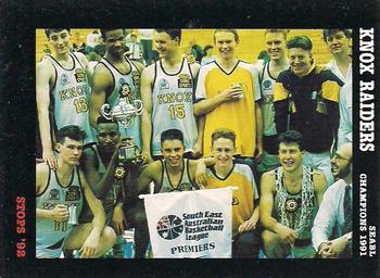 1992 Stops NBL #89 Knox Raiders Team Front