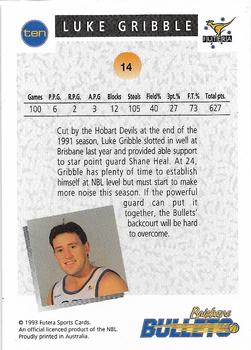 1993 Futera Australian NBL #14 Luke Gribble Back