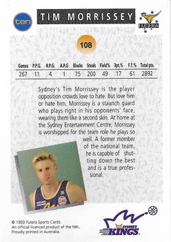 1993 Futera Australian NBL #108 Tim Morrissey Back