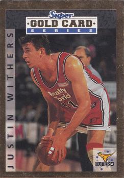 1993 Futera Australian NBL - Super Gold Card Series #12 Justin Withers Front