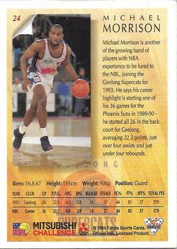 1994 Futera Australian NBL #24 Mike Morrison Back