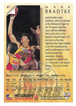 1994 Futera Australian NBL #47 Mark Bradtke Back