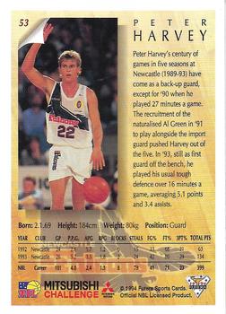 1994 Futera Australian NBL #53 Peter Harvey Back