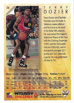 1994 Futera Australian NBL #56 Terry Dozier Back