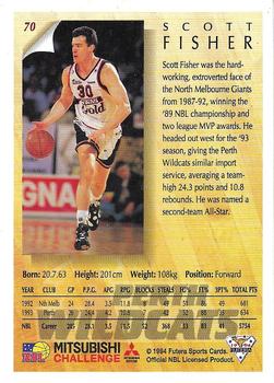 1994 Futera Australian NBL #70 Scott Fisher Back