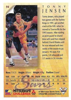 1994 Futera Australian NBL #94 Tonny Jensen Back