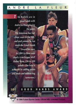 1994 Futera Australian NBL #101 Andre La Fleur Back