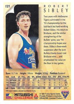 1994 Futera Australian NBL #121 Robert Sibley Back