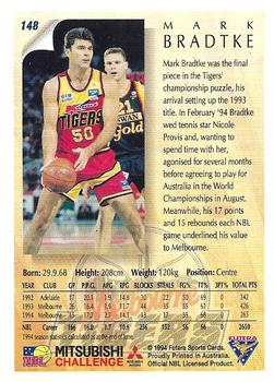 1994 Futera Australian NBL #148 Mark Bradtke Back