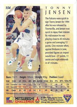 1994 Futera Australian NBL #154 Tonny Jensen Back