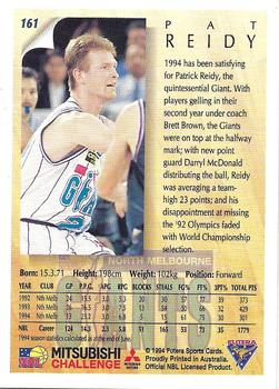 1994 Futera Australian NBL #161 Pat Reidy Back