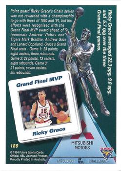 1994 Futera Australian NBL #189 Ricky Grace Back