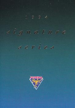 1994 Futera Australian NBL - Signature Series #SS1 Checklist Front