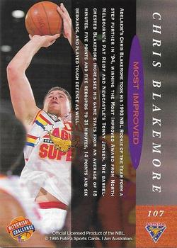 1995 Futera Australian NBL #107 Chris Blakemore Back