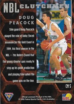 1995 Futera Australian NBL - Clutchmen #CM5 Doug Peacock Back