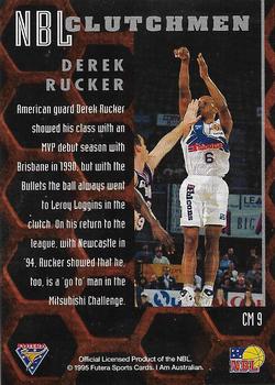 1995 Futera Australian NBL - Clutchmen #CM9 Derek Rucker Back