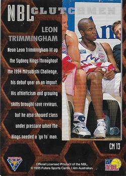 1995 Futera Australian NBL - Clutchmen #CM13 Leon Trimmingham Back