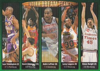 1996 Futera NBL - Futera Dream Team #3 Leon Trimmingham / David Simmons / Andre LaFleur / Leroy Loggins / Simon Dwight Front