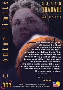 1996 Futera NBL - Outer Limits #OL3 Aaron Trahair Back